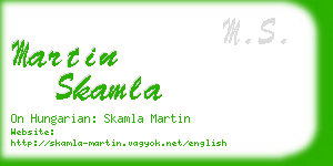 martin skamla business card